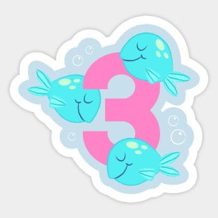 Mermaid Series: Number 3 Sticker